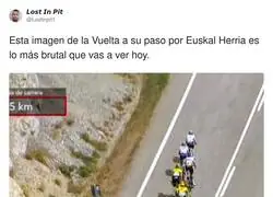 Demoledora imagen de la protesta en el Pa&iacute;s Vasco contra el equipo israel&iacute; en La Vuelta