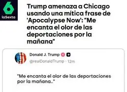 Trump desatando toda su demencia "Apollardao Now", estreno en Chicago