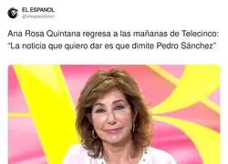 El gran objetivo de Ana Rosa