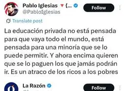 Educaci&oacute;n publica y Pablo Iglesias