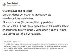 Sorpresa: Pedro Delgado se posiciona en contra de Pedro S&aacute;nchez