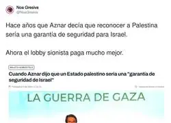 La hemeroteca le da duro a Aznar con Palestina