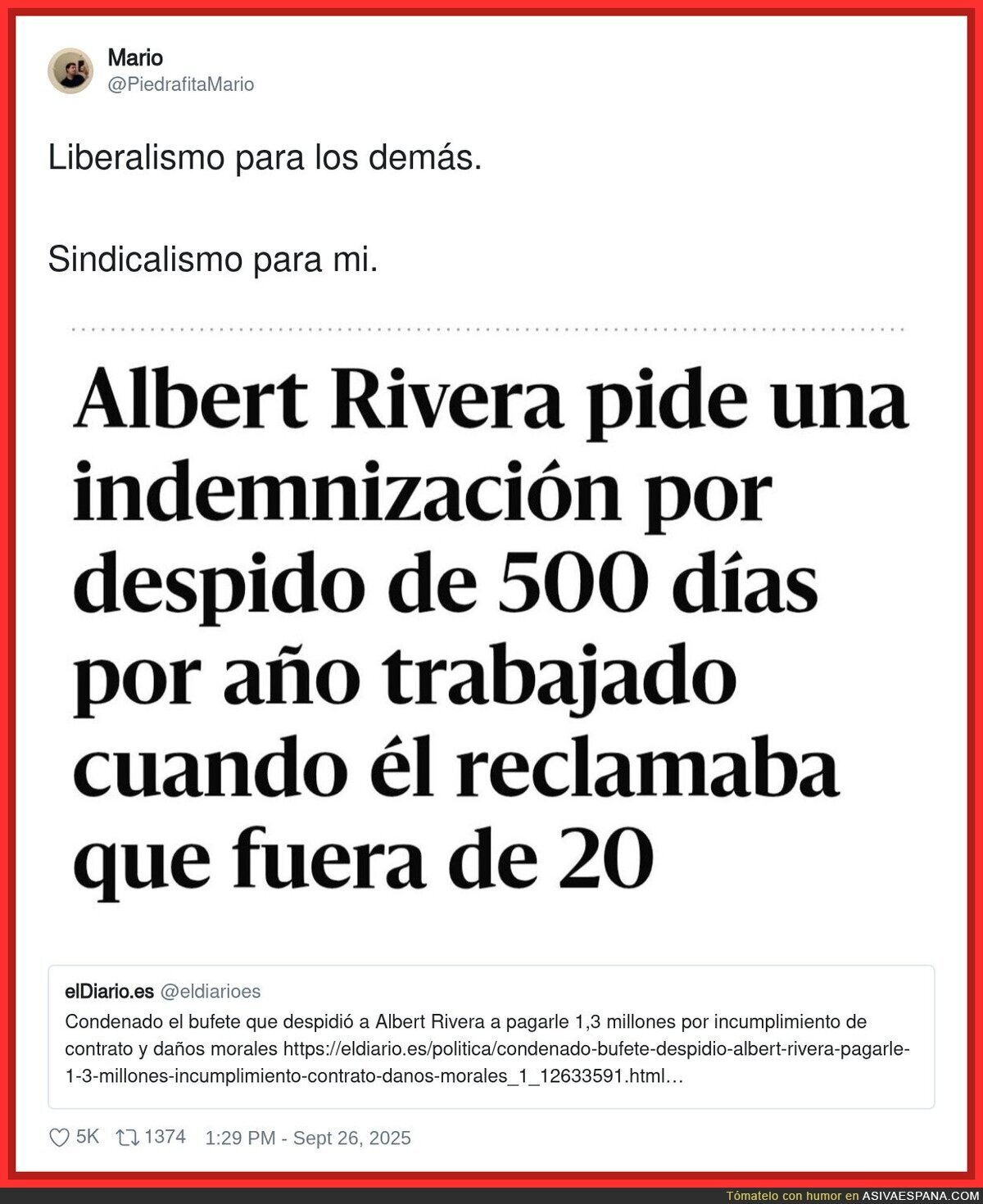 Tremendo lo de Albert Rivera