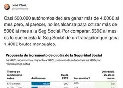 A los aut&oacute;nomos no les gusta aportar