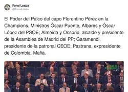 Tremendo lo que se mueve en el palco del Bernab&eacute;u