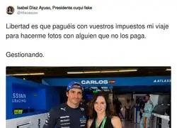 Ayuso poni&eacute;ndose del lado de alguien que ni vive en Espa&ntilde;a