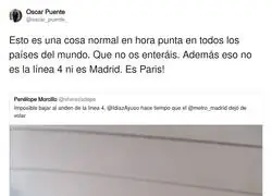 Madrid sigue siendo un caos a la hora de subirte al Metro