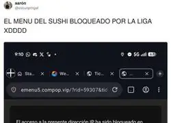 Tebas no quiere que pidas sushi a la hora de los partidos