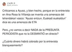 Es lamentable lo de Ayuso en sus entrevistas