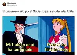 El buque del Gobierno ha hecho NADA