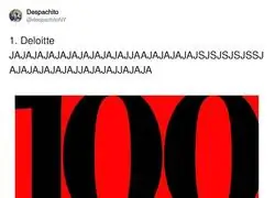 Tremendo chiste lo de Deloitte