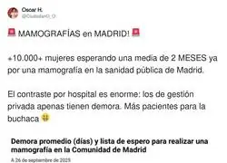 Madrid tambi&eacute;n tiene un grave problema con las mamograf&iacute;as