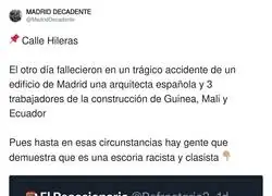 El racismo no cesa ni ante noticias tr&aacute;gicas