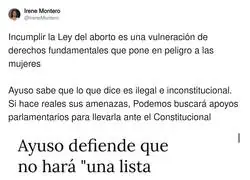 Ayuso es un peligro para las mujeres