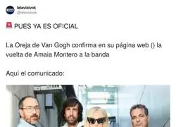 La Oreja de Van Gogh confirma la vuelta de Amaia Montero
