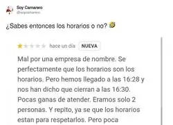 &iquest;Si sabe el horario por qu&eacute; se indigna?