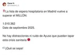En Madrid es un peligro si te enfermas