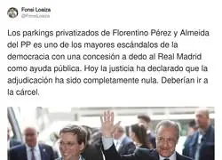 Hay que juzgar a mucha gente por esa concesi&oacute;n al Real Madrid de Florentino P&eacute;rez