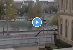 As&iacute; fue la hu&iacute;da de los ladrones del museo del Louvre por la escalera mec&aacute;nica que colocaron en el exterior del museo