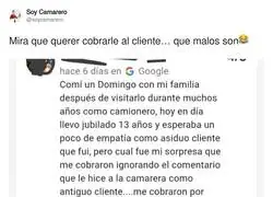 Lo nunca visto en un restaurante