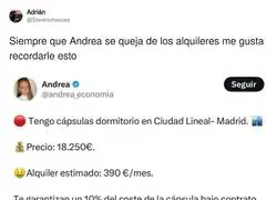 Andrea toma de su propia medicina