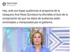 Ana Rosa Quintana y sus conspiraciones sobre la audiencia