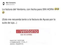 La factura del Ventorro sale a la luz sin hora