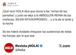 La revista HOLA ignora a Silvia Intxaurrondo