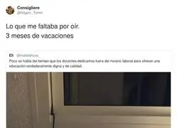 Los profesores tienen vacaciones como nadie