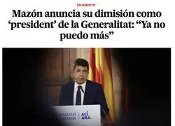 Carlos Maz&oacute;n dimite despu&eacute;s de 1 a&ntilde;o y m&aacute;s de 200 muertos por la DANA