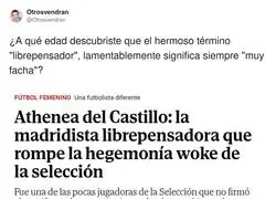Las vueltas que dan en los titulares para dejar claro otro t&eacute;rmino sobre Athenea del Castillo