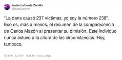Carlos Maz&oacute;n se va por todo lo grande -en modo mal-