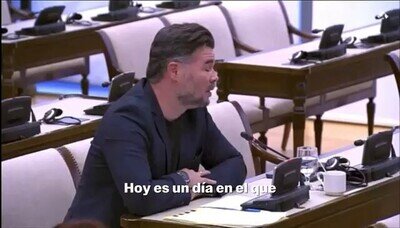 Gabriel Rufián pone a cada uno en su sitio en la comisión de investigación por los falleidos por la DANA