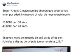 Los ahorros que deber&iacute;amos tener seg&uacute;n Antena 3