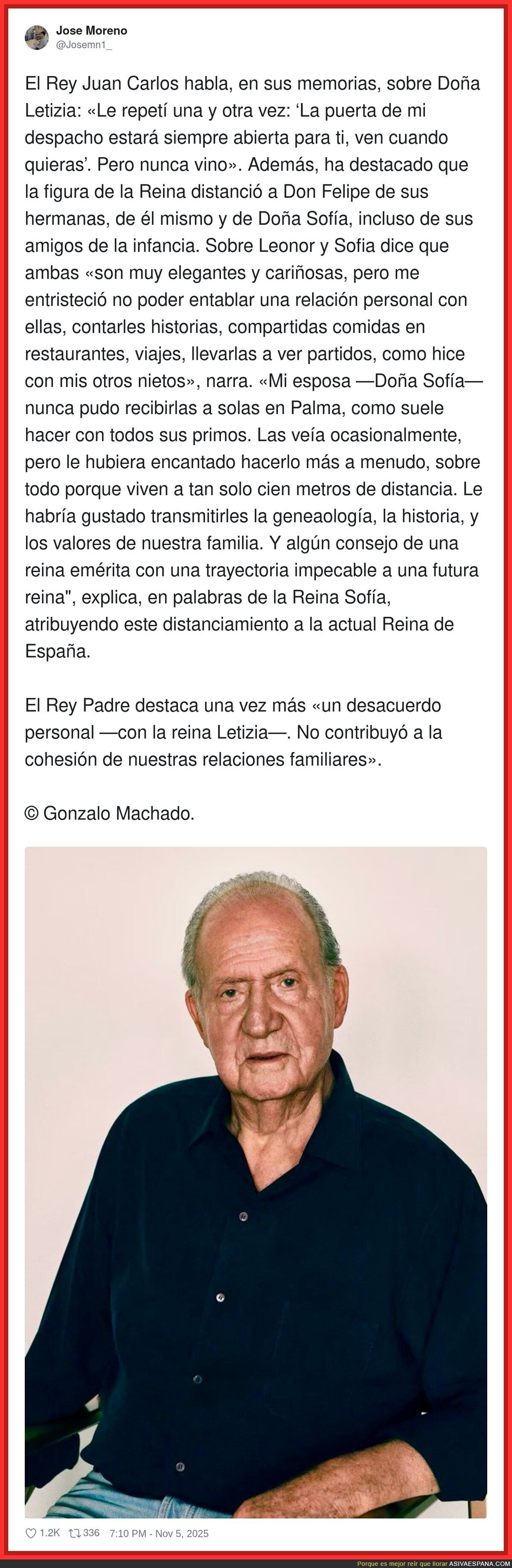 Las pol&eacute;micas palabras del Rey Juan Carlos sobre la Reina Letizia