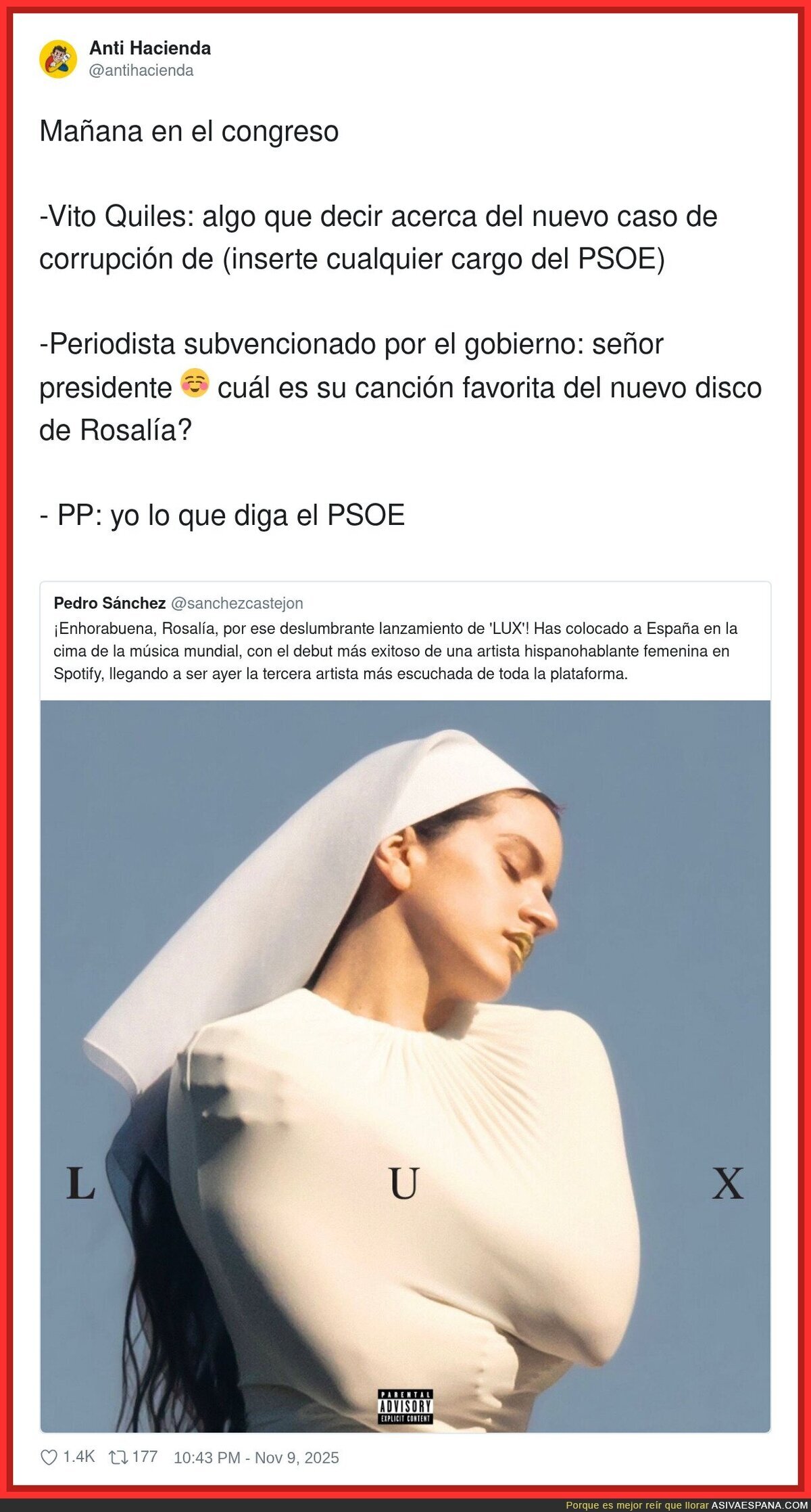 Todo gira alrededor de Rosal&iacute;a