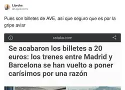 Buscando la excusa por los elevados precios en los trenes