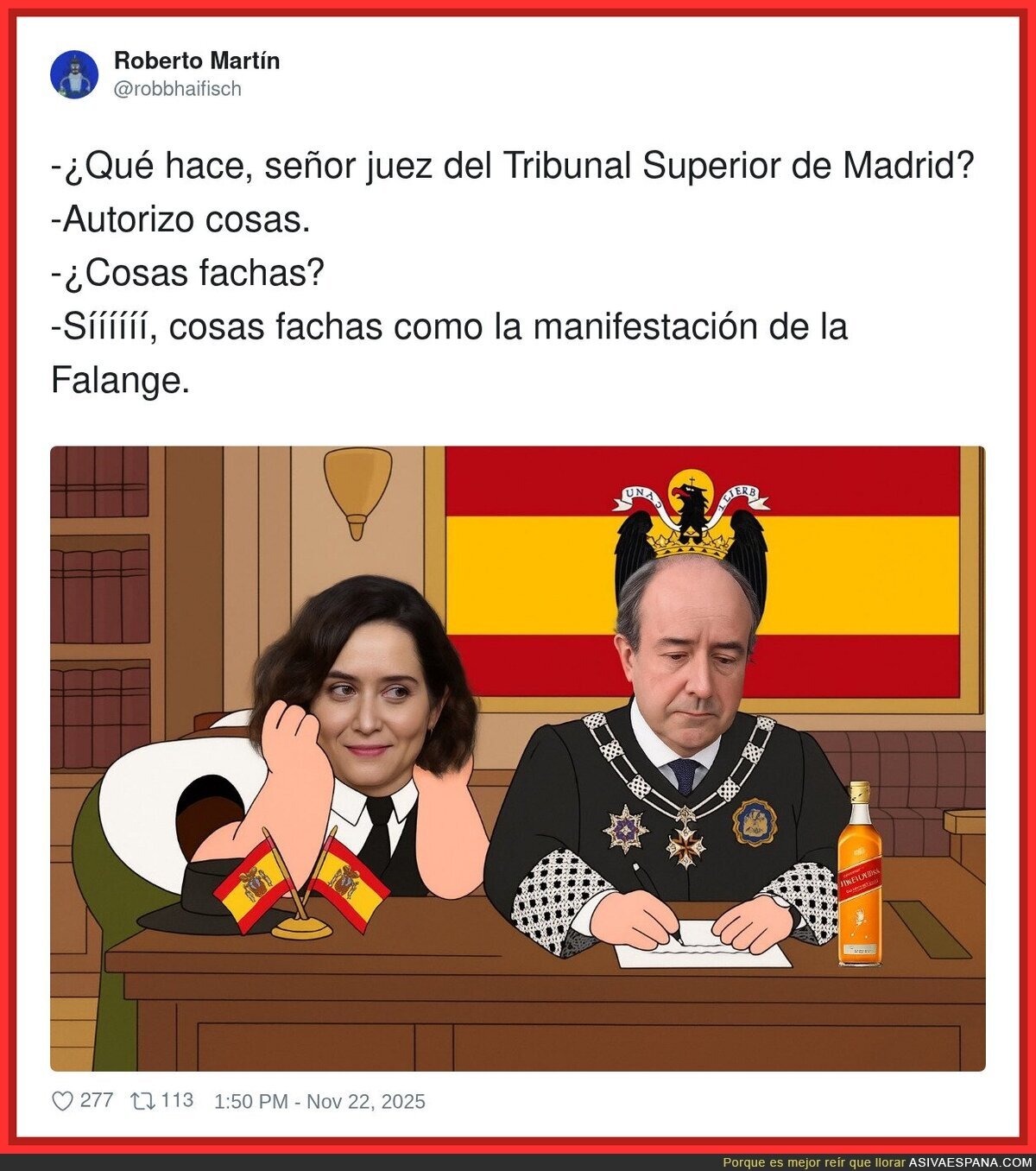 Mientras tanto, en el Tribunal Superior de Madrid