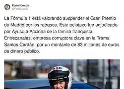 En peligro el GP de Madrid de F&oacute;rmula 1