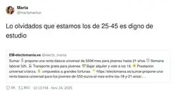 Los j&oacute;venes son los olvidados de la sociedad