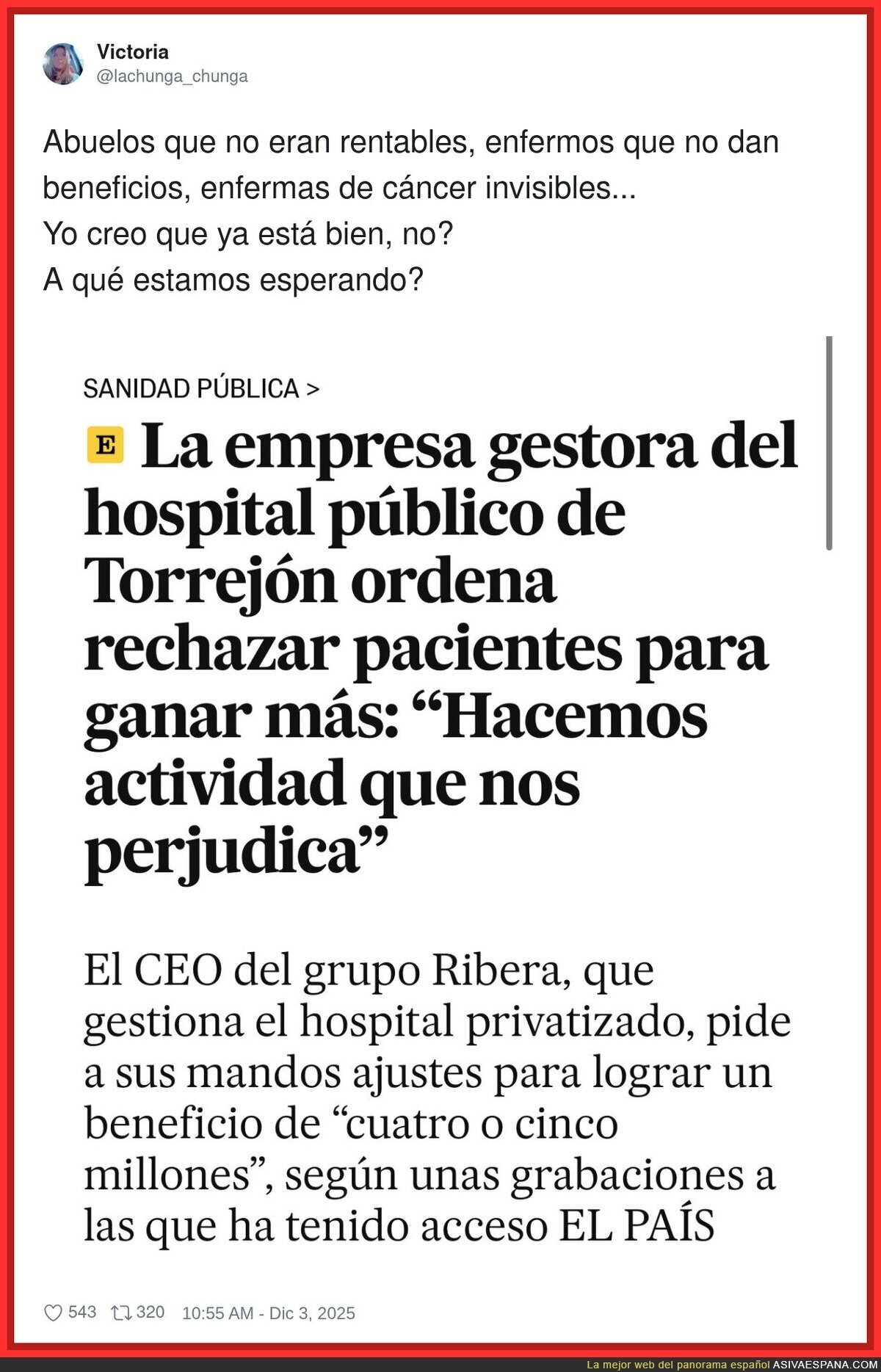 El negocio de la sanidad privada