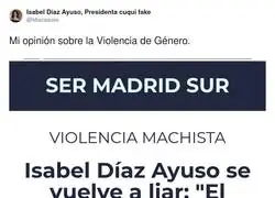 Tremendo lo de Ayuso sobre la violencia machista