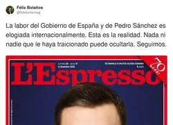 Pedro S&aacute;nchez es reconocido en medio mundo por su gran labor