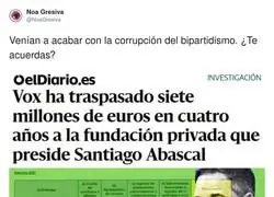 Todo es escandaloso lo que pasa con VOX