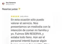 Una rese&ntilde;a positiva que valora el gran trabajo del personal