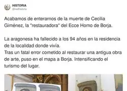 La triste p&eacute;rdida de Cecilia Gim&eacute;nez, la "restauradora" del Ecce Homo de Borja