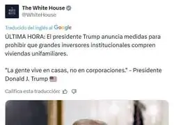 Trump anuncia que prohibir&aacute; la compra de vivienda unifamiliar a los fondos de inversi&oacute;n