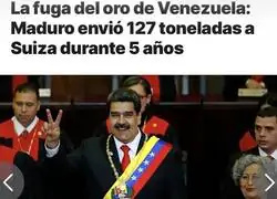 Suiza confirma que Maduro envi&oacute; 127 TONELADAS DE ORO a Suiza durante 5 a&ntilde;os. En secreto. Para ponerlo en dimensi&oacute;n, el Imperio Espa&ntilde;ol extrajo 180 toneladas en los 3 siglos que domin&oacute; el territorio americano.