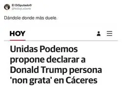 Trump ya no duerme hoy del disgusto