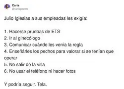 Tiene mucha tela lo de Julio Iglesias